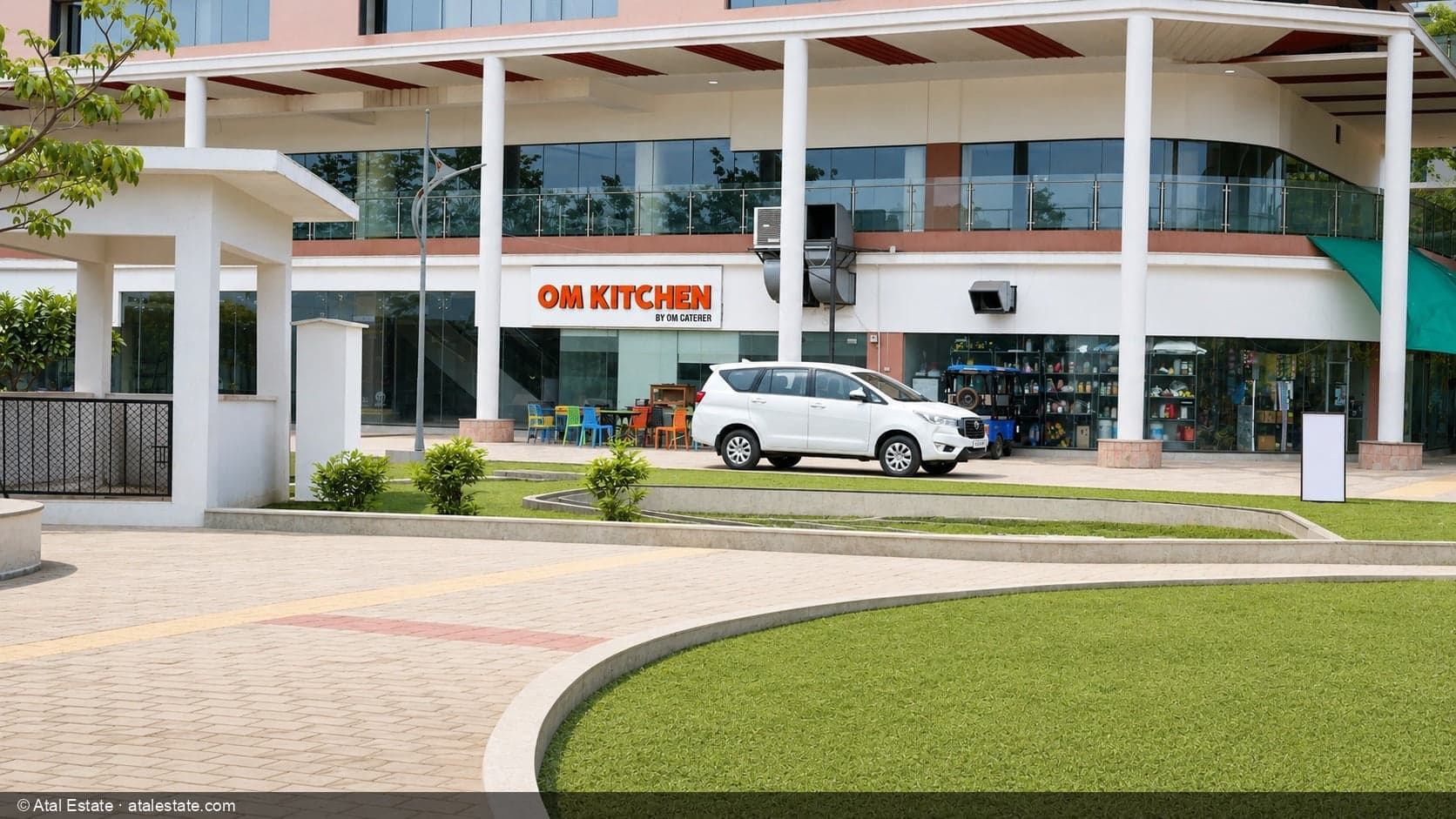 CBD Retail Complex — OM Kitchen food court aur ground-floor tenants