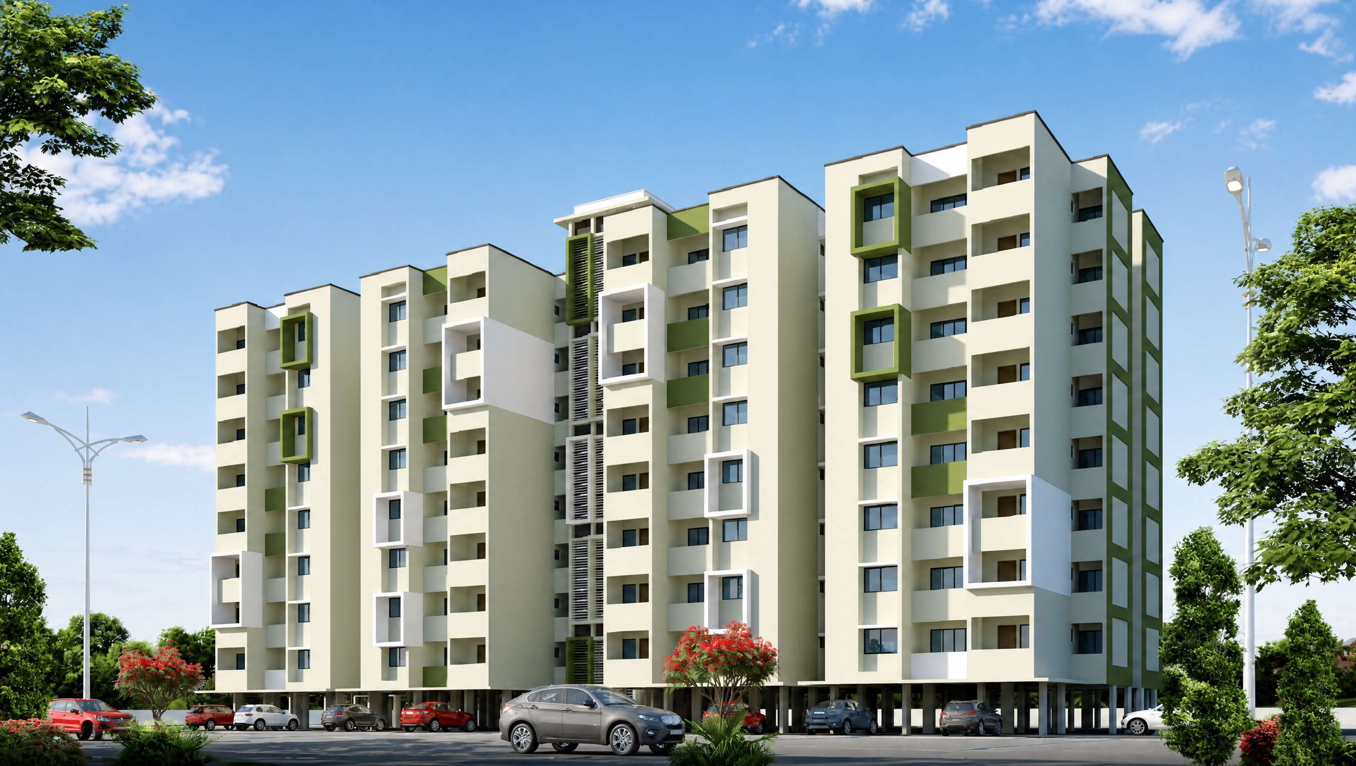HIG 3 BHK Flat (S+8 Apartment), Sector 12